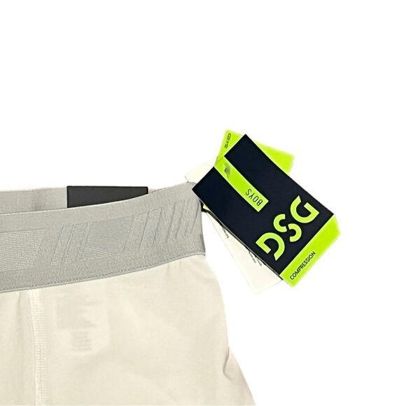 DSG Boys 3/4 Length Athletic Leggings, Size YXL (18), Pure White, NWT - Picture 4 of 6